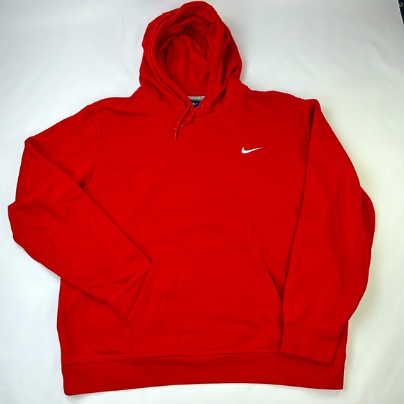 Nike Hoodie. XXL. Red. Lined Hood. Fleece Lining. Kangaroo Front Pocket. - Picture 1 of 8